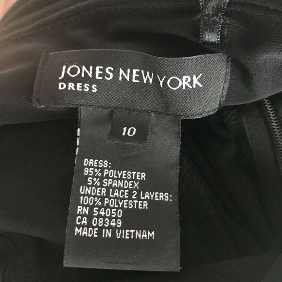 Jones New York Dress Womens Size 10 Black Lace Halter Cocktail Party - Picture 5 of 5